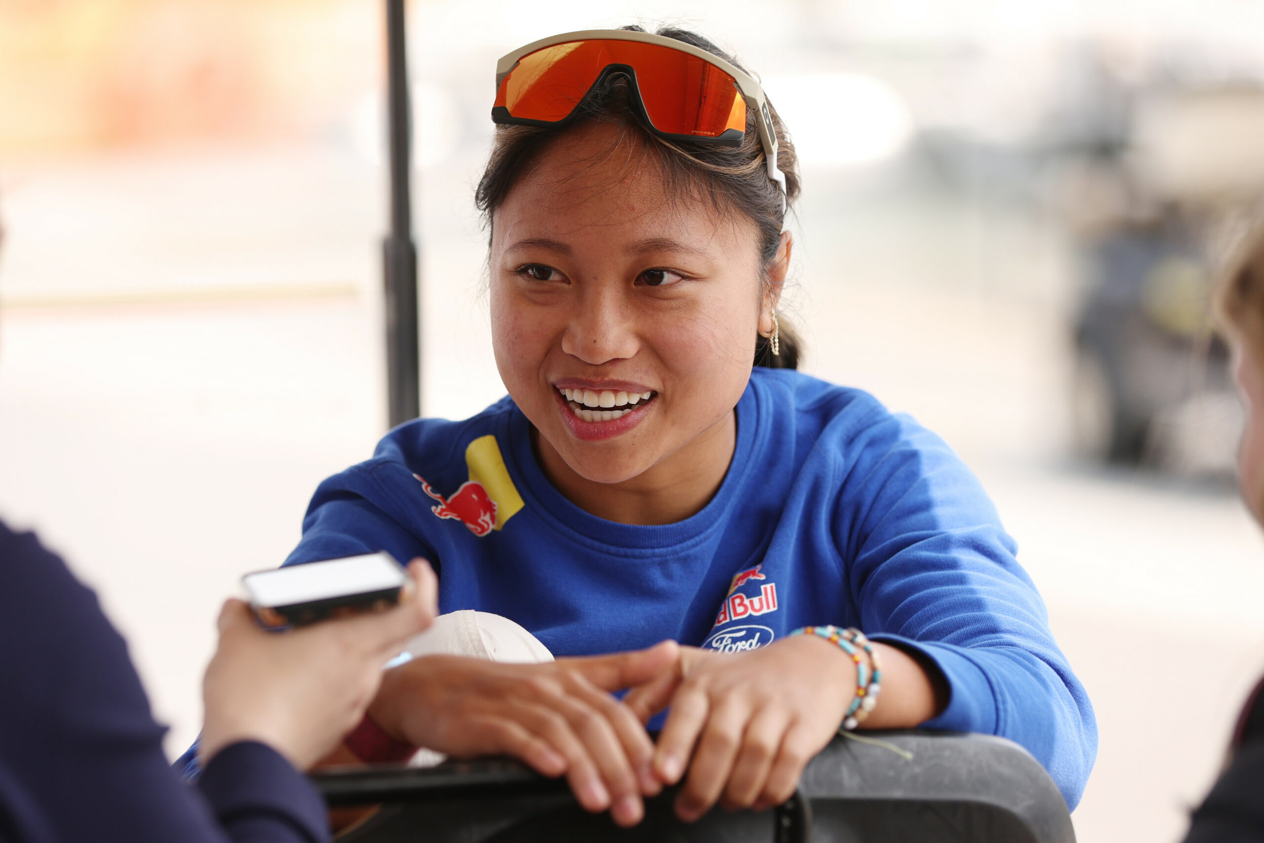 MONTREAL, QUEBEC - JUNE 12: Chloe Chambers of United States and Campos Racing (14) looks on during previews ahead of F1 Academy Round 4 at Circuit Gilles-Villeneuve on June 12, 2025 in Montreal, Quebec.