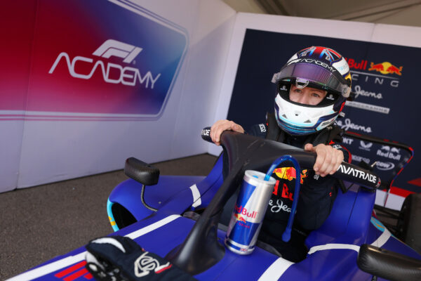 Campos Racing's Alisha Palmowski during F1 Academy round at Montreal.