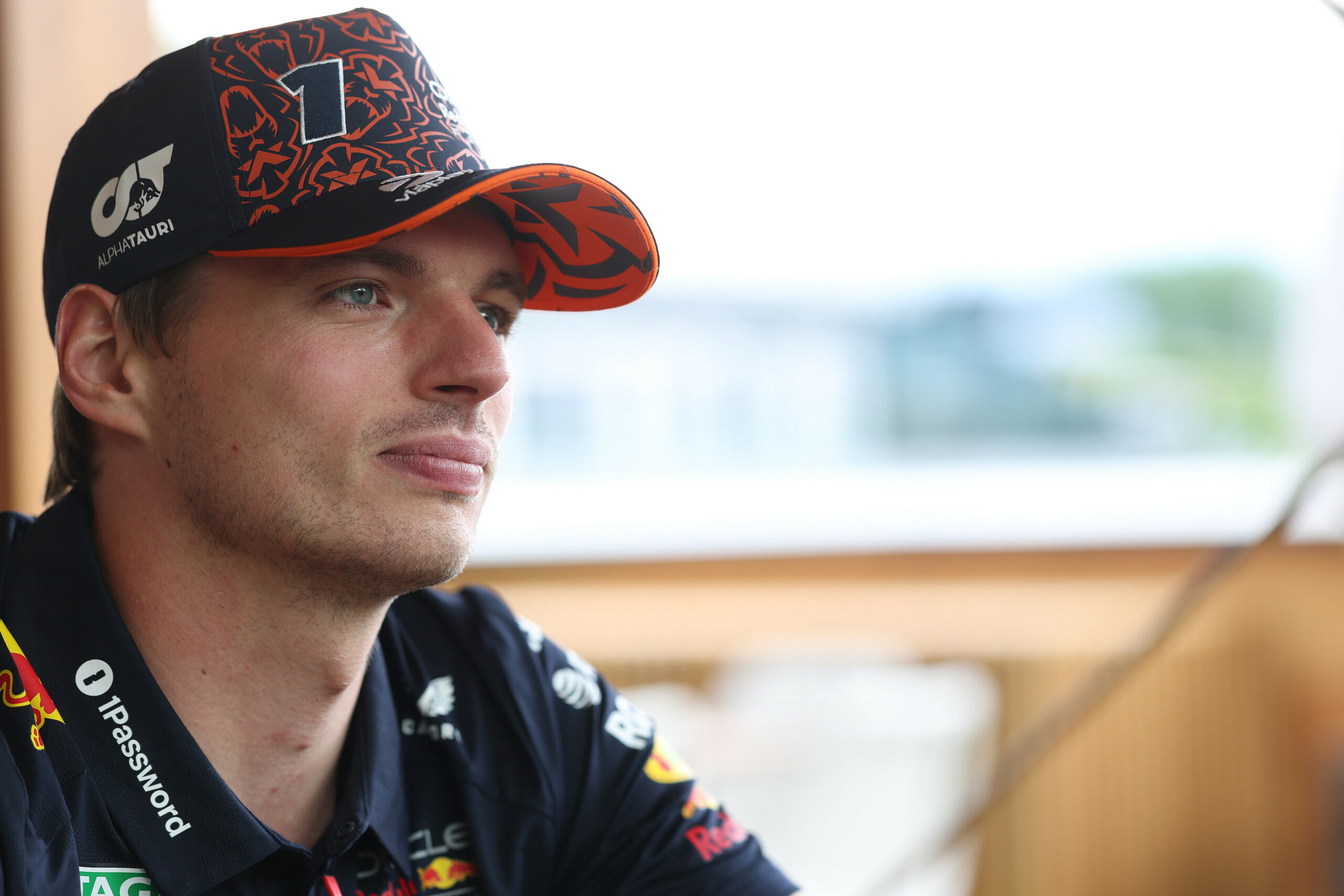 SPIELBERG, AUSTRIA - JUNE 26: Max Verstappen of the Netherlands and Oracle Red Bull Racing is interviewed during previews ahead of the F1 Grand Prix of Austria at Red Bull Ring on June 26, 2025 in Spielberg, Austria. (Photo by Mark Thompson/Getty Images) // Getty Images / Red Bull Content Pool // SI202506260412 // Usage for editorial use only //