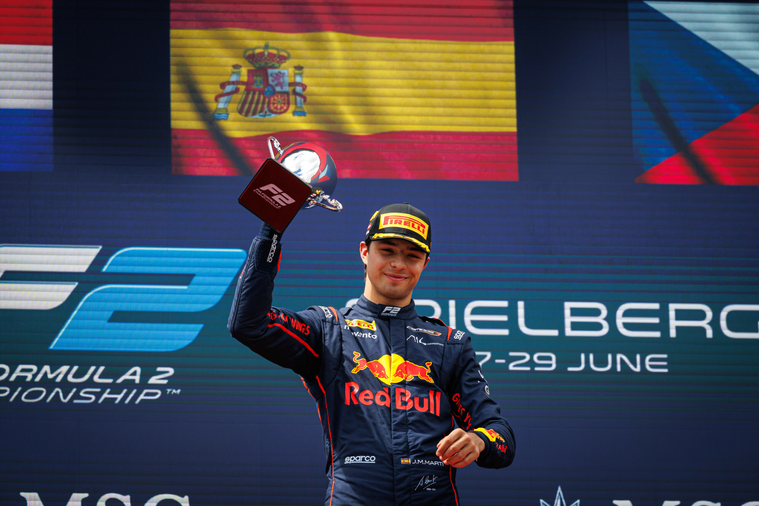 Campos Racing's Pepe Martí during the 2025 F2 season.