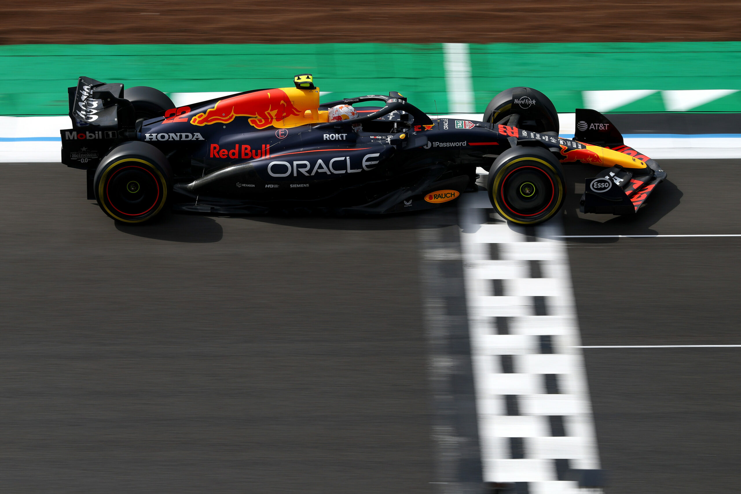Yuki Tsunoda completing a lap for Red Bull at the 2025 British Grand Prix