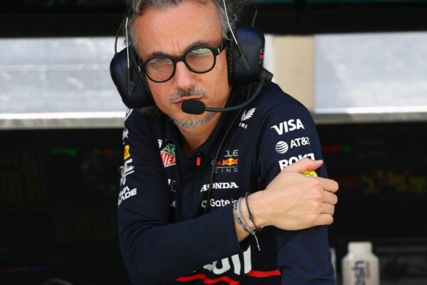 Laurent Mekies, Red Bull Racing's Team Principal, at the pit wall during the F1 Hungarian GP