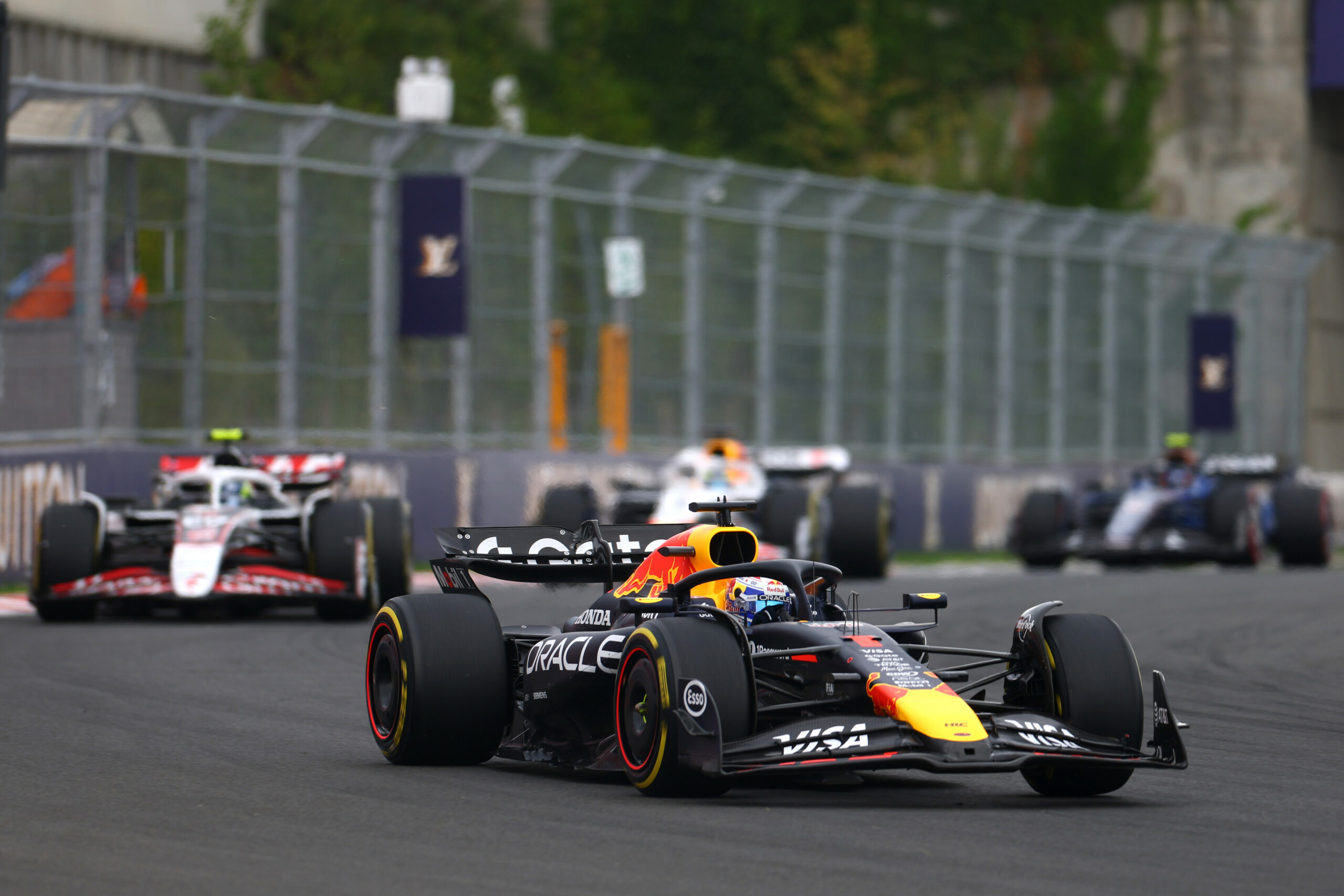 Formula 1 cars on track at 2025 Hungarian GP