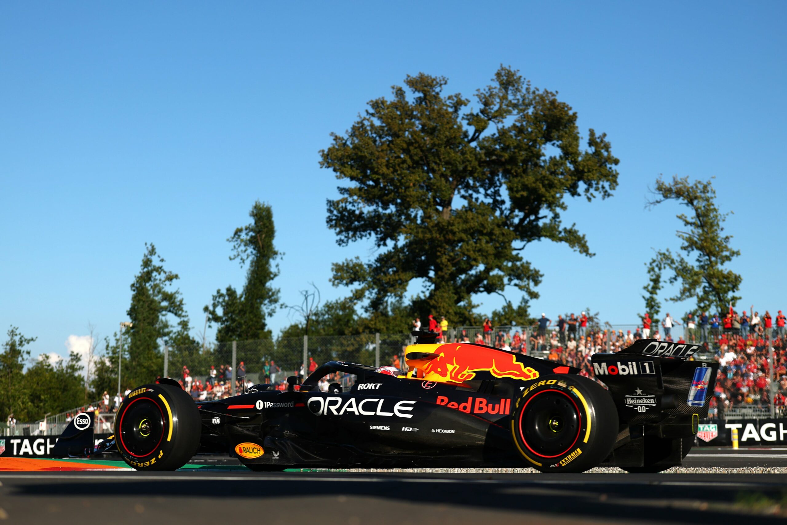 Max Vertappen on track in "more competitive" RB21 on Friday ahead of the 2025 F1 Italian grand Prix