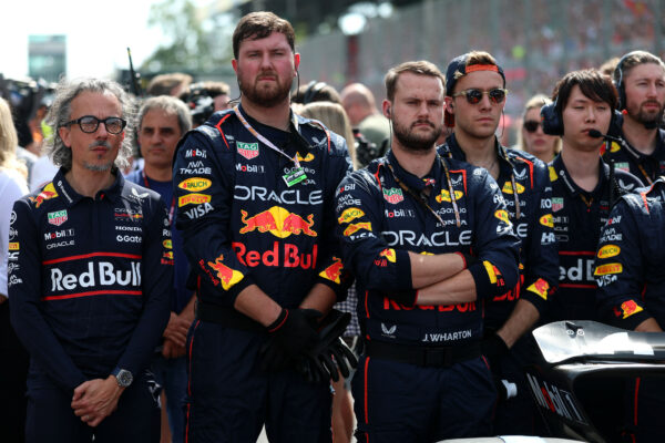 Red Bull team headed by Laurent Mekies at the F1 2025 Italian GP.