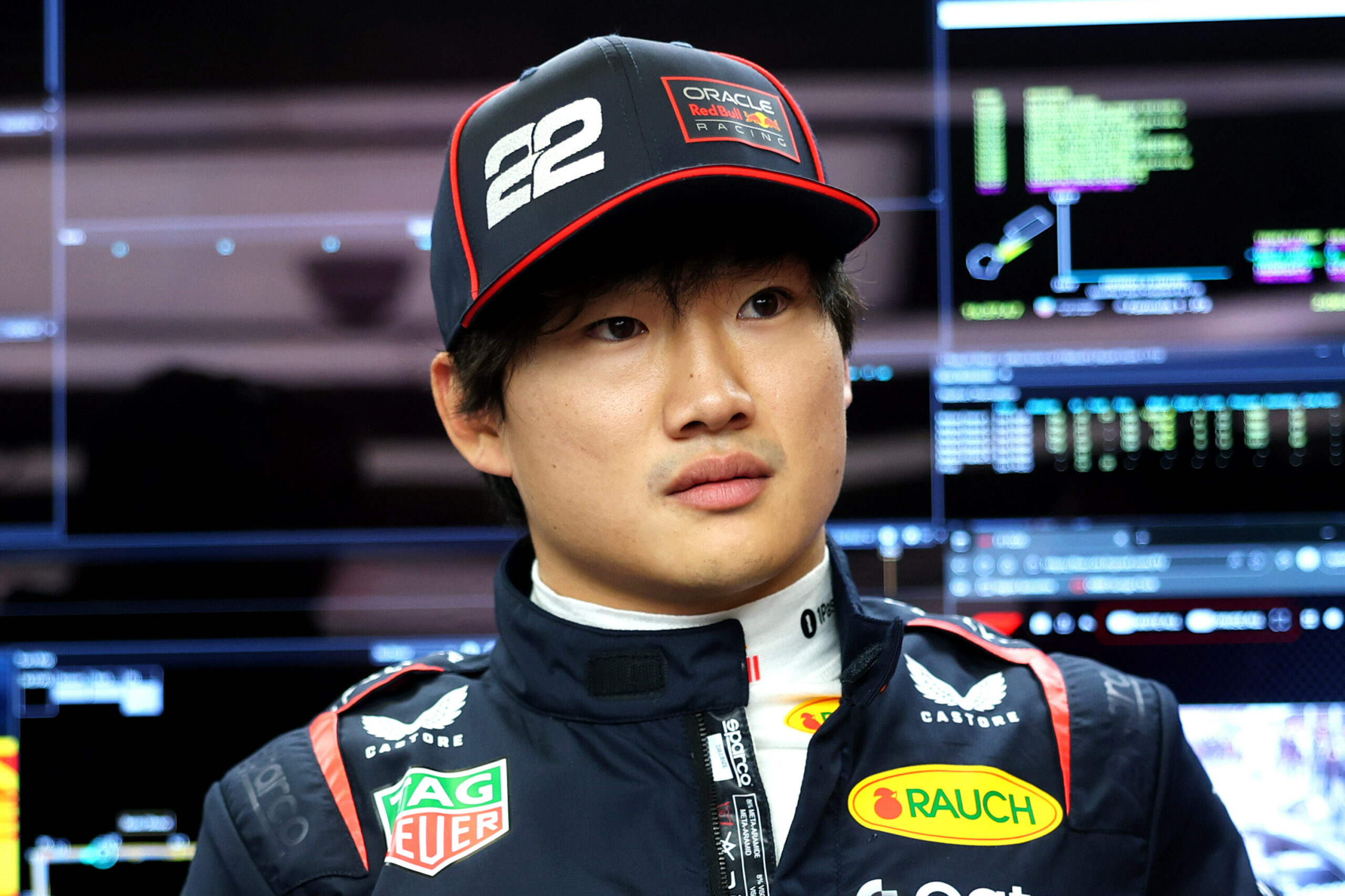 Red Bull driver Yuki Tsunoda at the F1 Azerbaijan GP