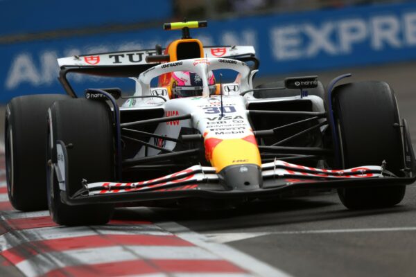 Racing Bulls' Liam Lawson on track at the F1 Azerbaijan GP following his P5, best career finish