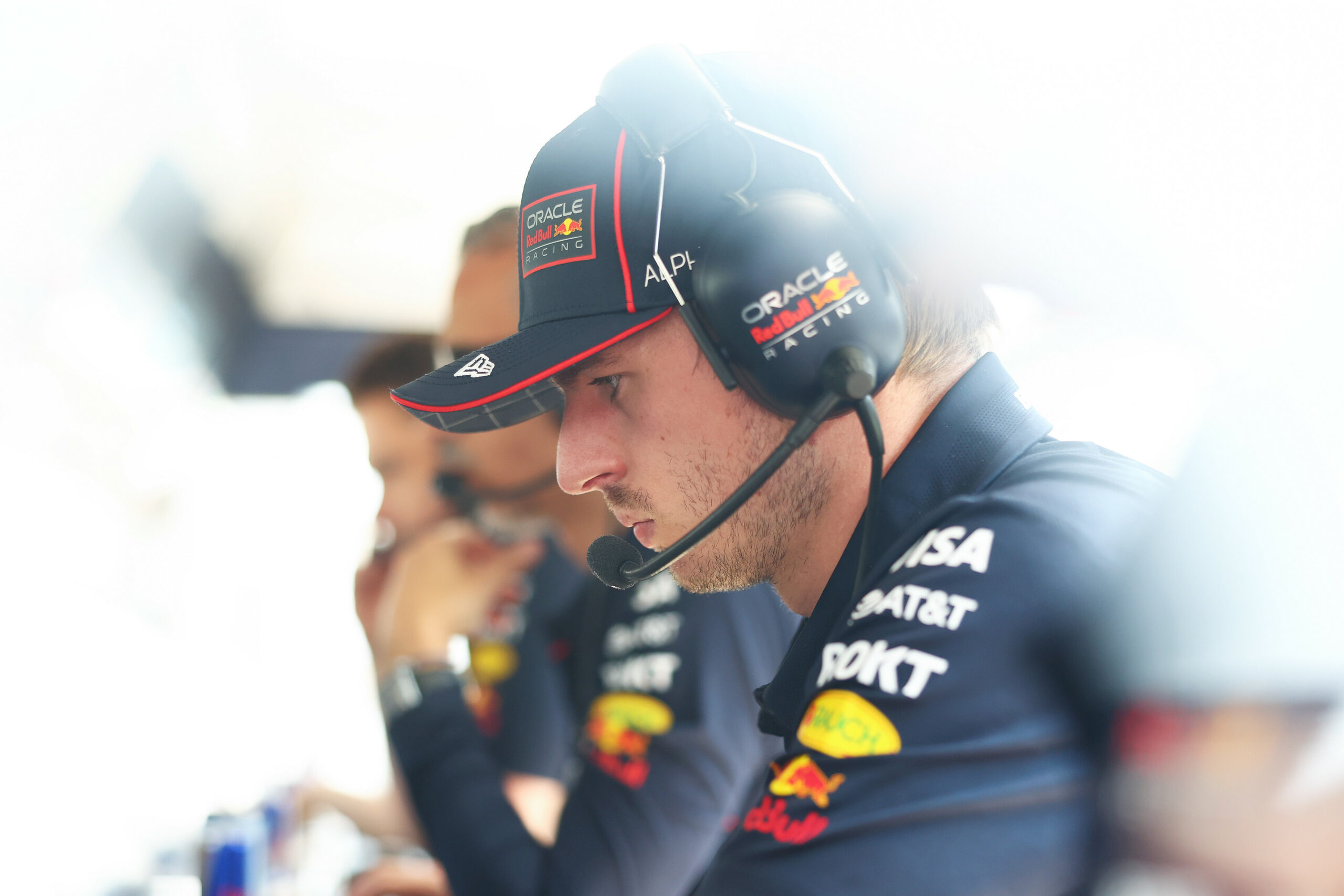 Red Bull driver Max Verstappen looks on from the pit wall during FP1 ahead of the F1 Mexico City GP
