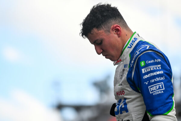 SAO PAULO, BRAZIL - NOVEMBER 08: Fifth placed qualifier Isack Hadjar of France and Visa Cash App Racing Bulls in parc ferme during qualifying ahead of the F1 Grand Prix of Brazil at Autodromo Jose Carlos Pace on November 08, 2025 in Sao Paulo, Brazil. (Photo by Rudy Carezzevoli/Getty Images) // Getty Images / Red Bull Content Pool // SI202511081002 // Usage for editorial use only //