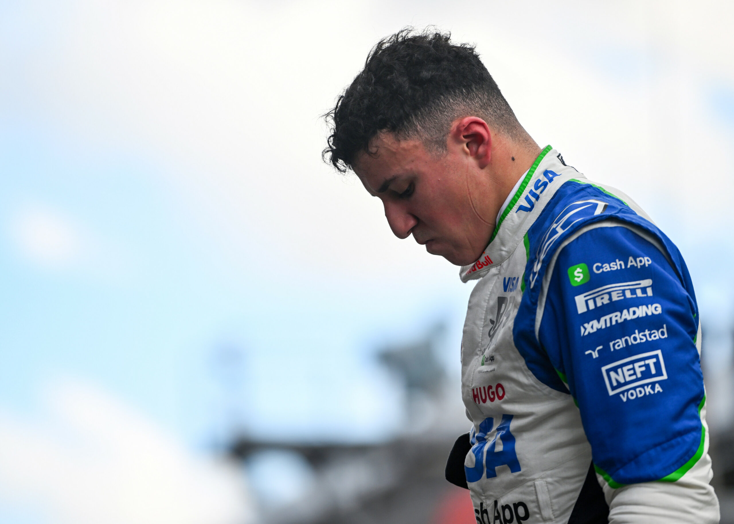 SAO PAULO, BRAZIL - NOVEMBER 08: Fifth placed qualifier Isack Hadjar of France and Visa Cash App Racing Bulls in parc ferme during qualifying ahead of the F1 Grand Prix of Brazil at Autodromo Jose Carlos Pace on November 08, 2025 in Sao Paulo, Brazil. (Photo by Rudy Carezzevoli/Getty Images) // Getty Images / Red Bull Content Pool // SI202511081002 // Usage for editorial use only //