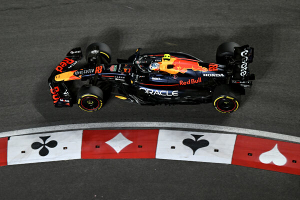 Red Bull's Yuki Tsunoda during the 2025 F1 Las Vegas GP.