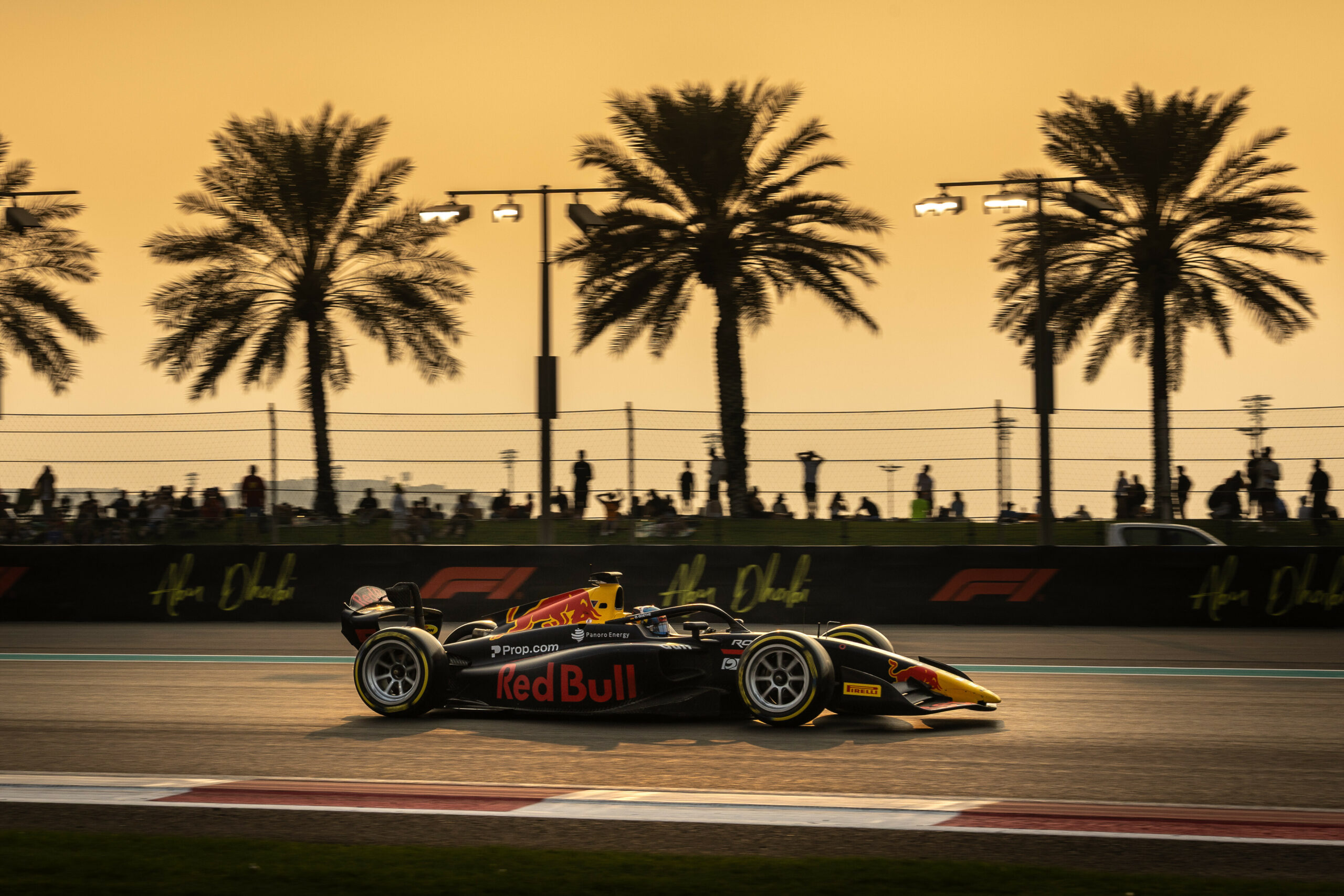 Oliver Goethe delivered an impressive performance to cap off the opening day of the F2 post-season test at Yas Marina.