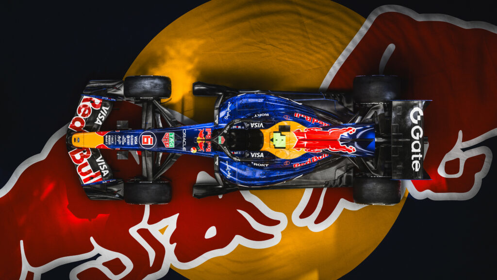 Red Bull Racing and Racing Bulls collaborated with Ford Racing for their F1 livery reveal in Detroit, Michigan on January 15, 2026.