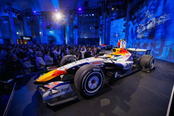 Racing Bulls reveal their 2026 F1 car, the VCARB-03, at the shakedown on Tuesday at the Imola circuit under rainy conditions.