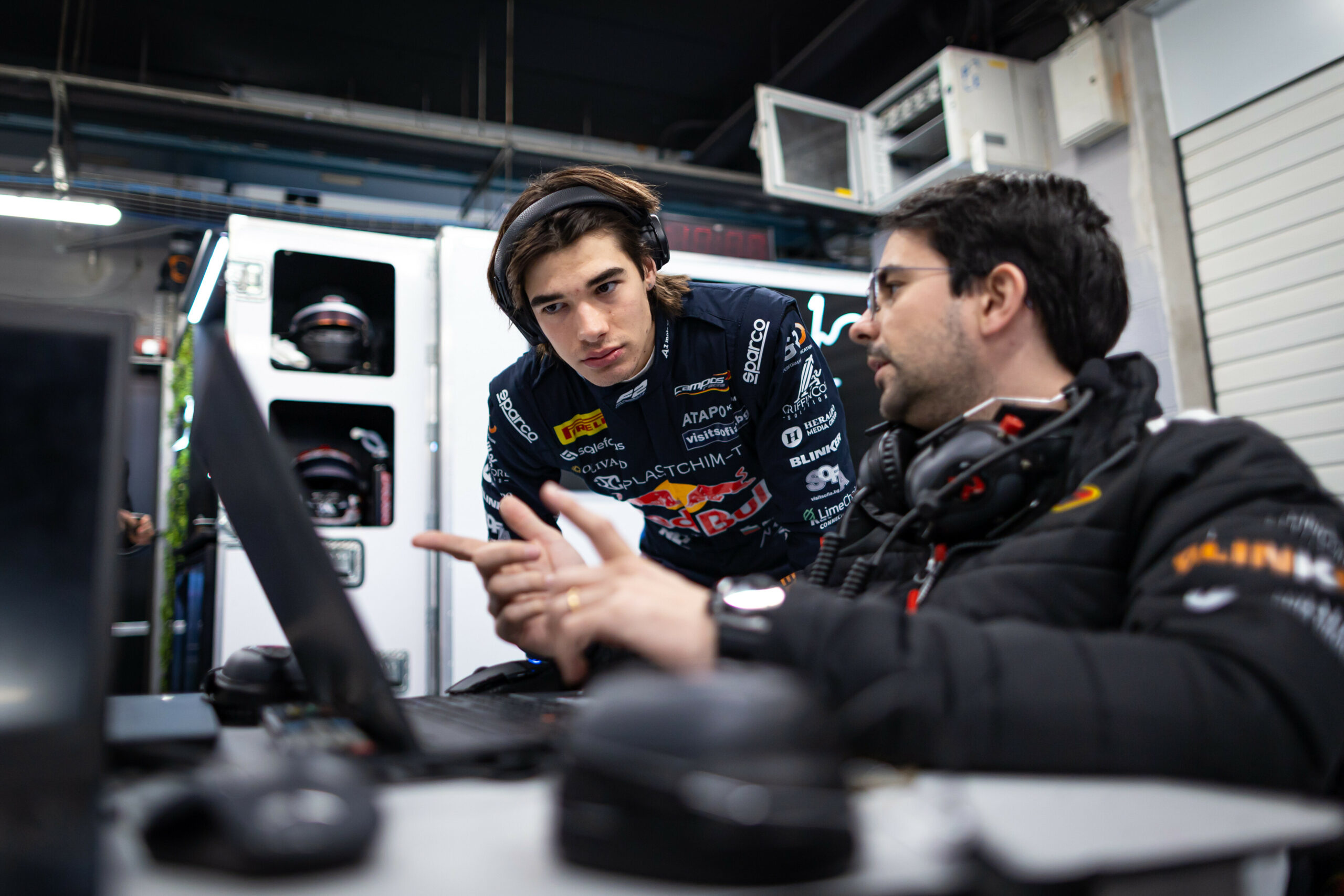 Campos Racing's Nikola Tsolov during the 2026 F2 pre-season test in Barcelona.