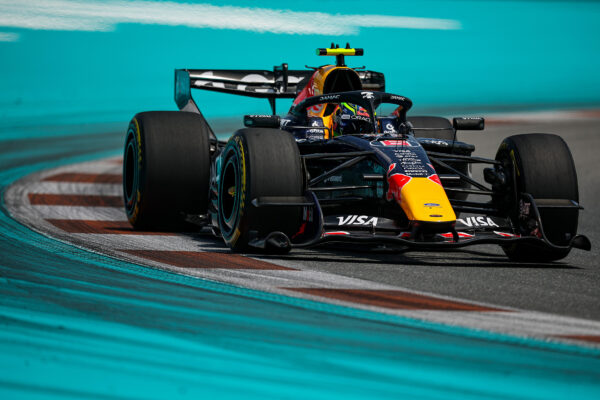 Red Bull Racing's Isack Hadjar during Qualifying at the 2026 F1 Miami GP.