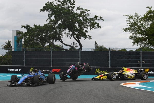 Liam Lawson and Pierre Gasly tangle at the 2026 F1 Miami GP.