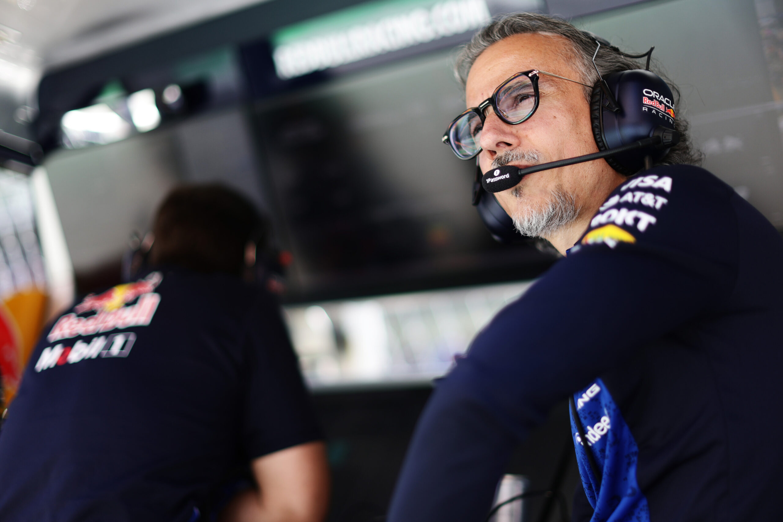 Laurent Mekies, Team Principal of Oracle Red Bull Racing looks on from the pit wall prior to final practice ahead of the F1 Grand Prix of Barcelona-Catalunya at Circuit de Barcelona-Catalunya on June 13, 2026 in Barcelona, Spain.