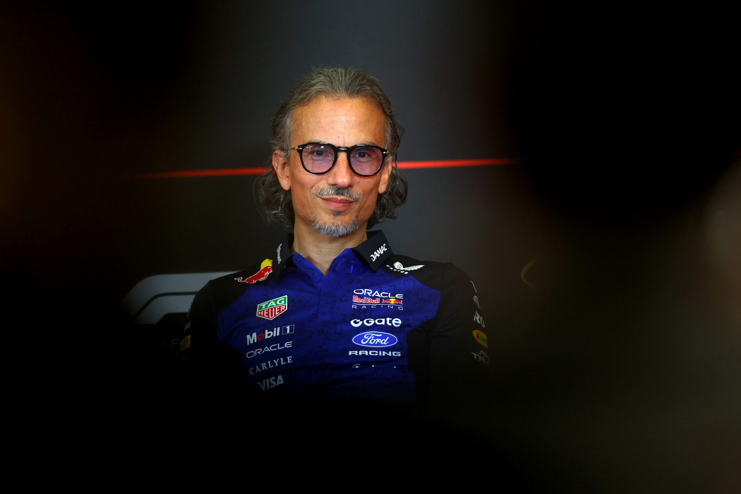 Laurent Mekies, Red Bull's team principal, in the Team Principals Press Conference during practice ahead of the 2026 F1 Austrian GP.
