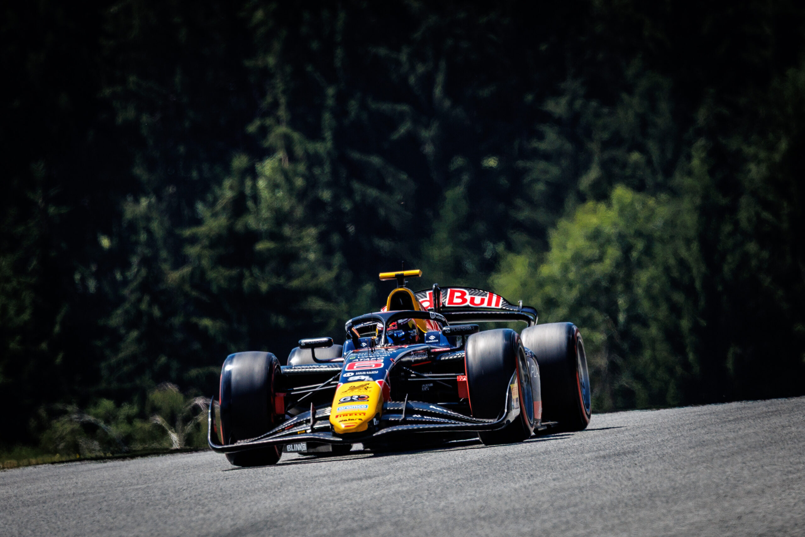 Campos Racing's Nikola Tsolov wins the F2 Feature Race during the 2026 Austrian GP.