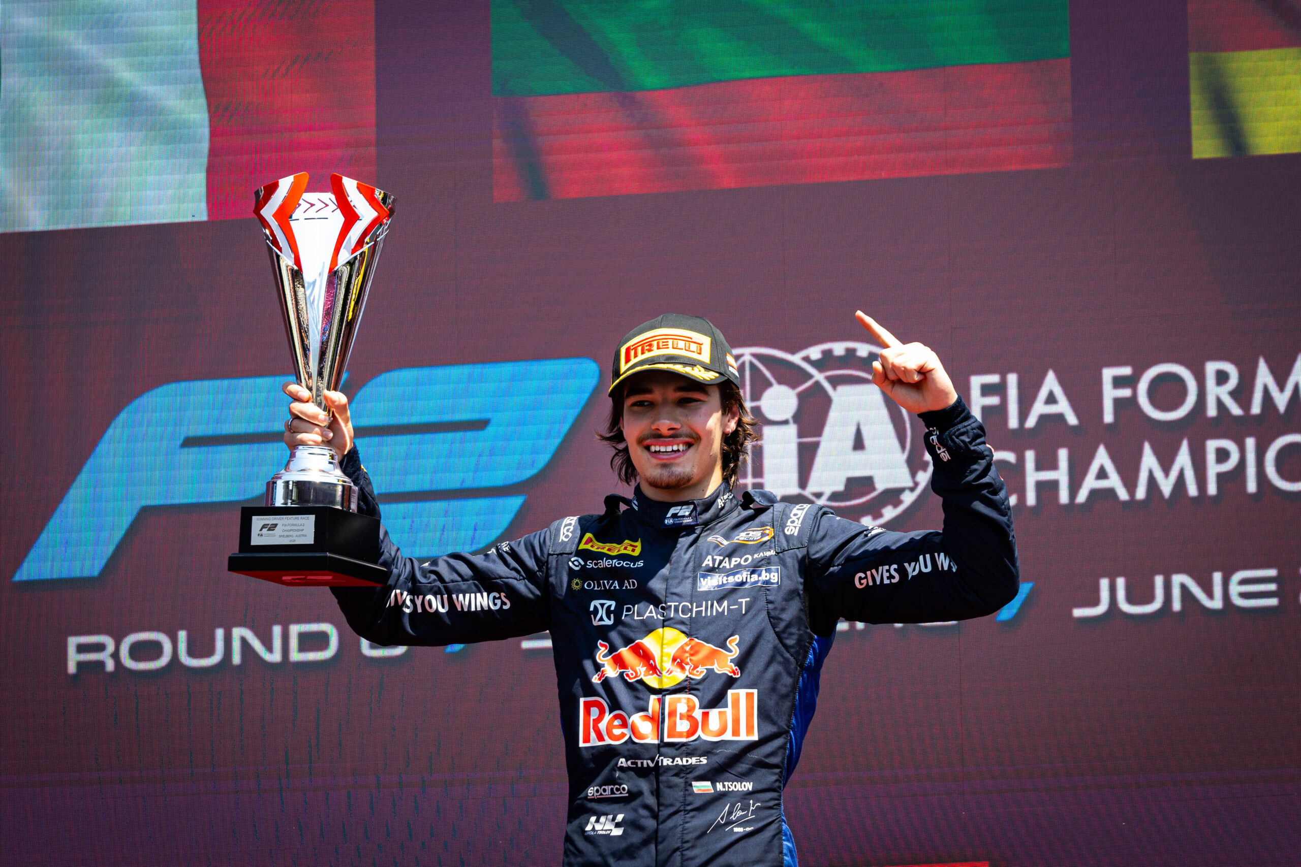 Campos Racing's Nikola Tsolov claimed his fourth win of the season during the F2 Feature Race at the 2026 Austrian GP.