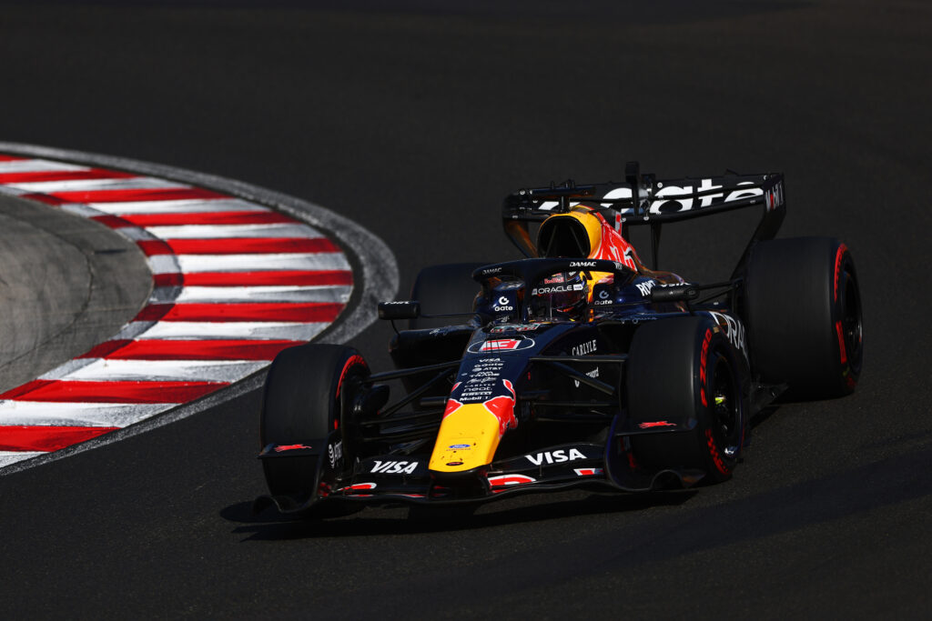 A 2026 Red Bull Racing F1 car driven through a corner at speed. You can read the Mid-Season review here.