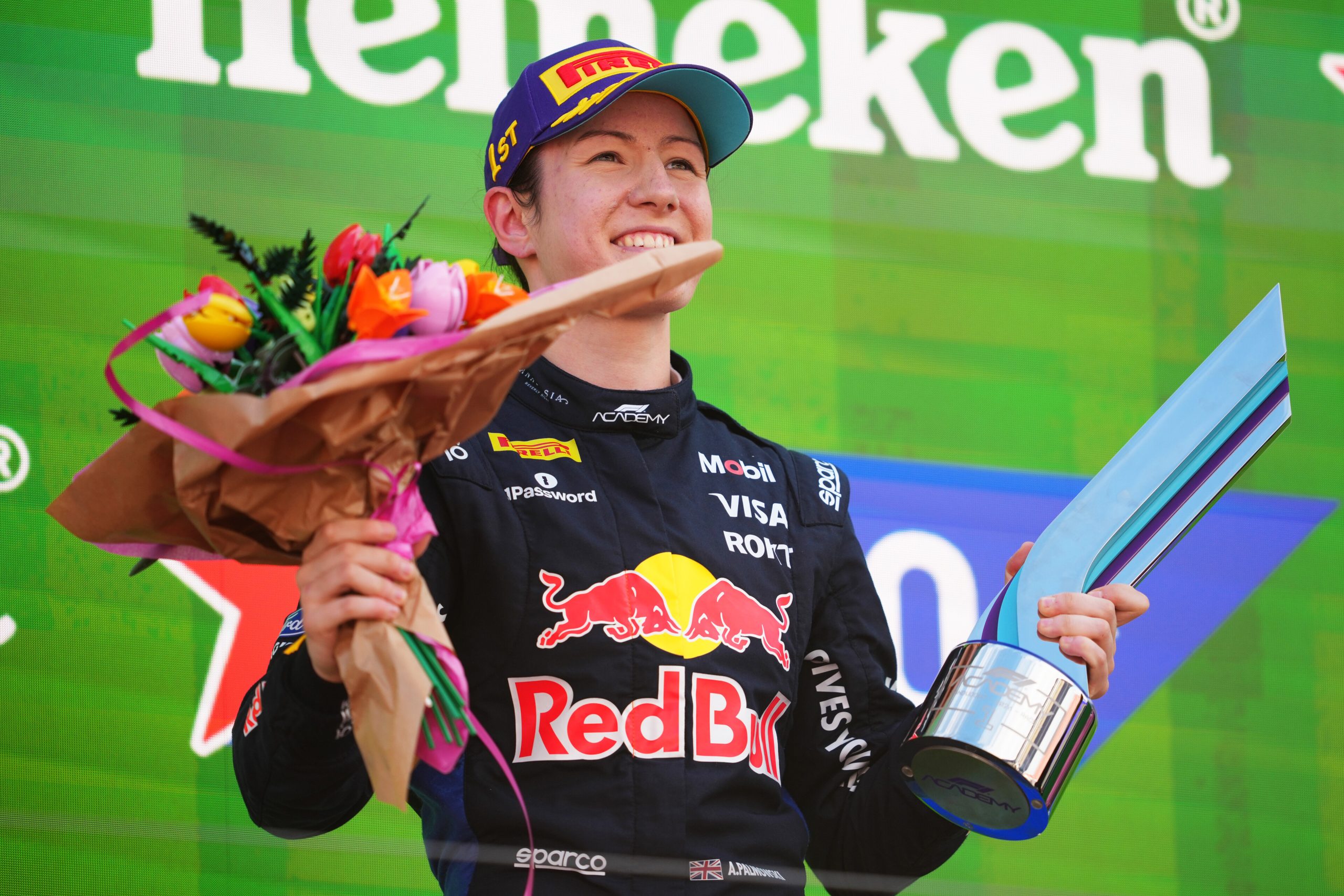 Palmowski extends her F1 Academy lead to 48 points after winning at Zandvoort, as Larsen climbs to fourth in the standings.