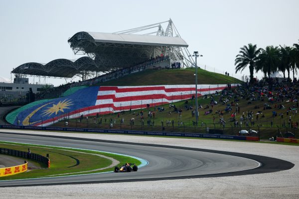 Red Bull F1's Isack Hadjar on track at the 2026 F1 Malaysia weekend.