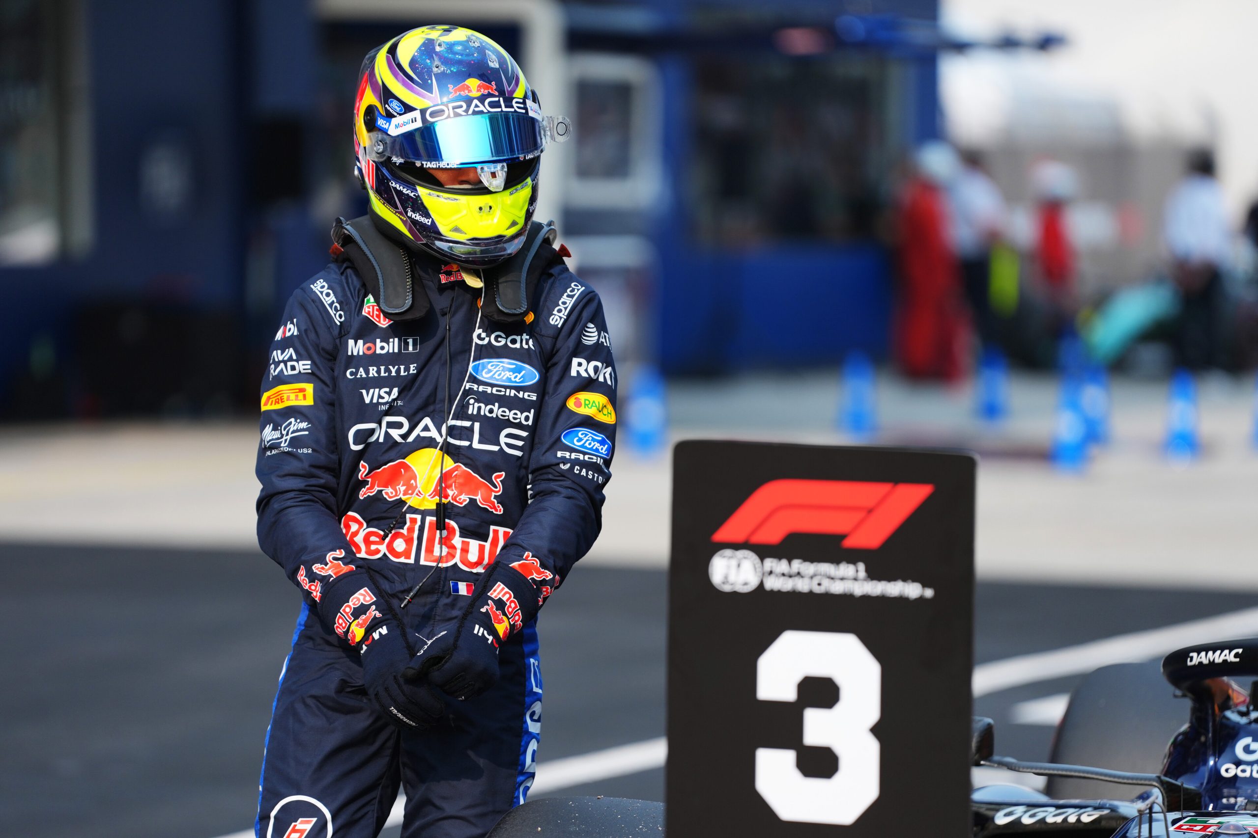 Red Bull's Isack Hadjar takes a P3 finish during Qualifying at the 2026 F1 Malaysia weekend.