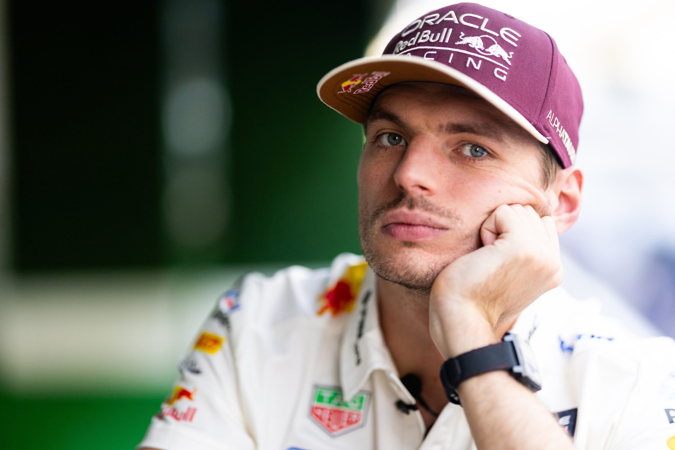 AUSTIN, TEXAS - OCTOBER 22: Max Verstappen of the Netherlands and Oracle Red Bull Racing looks on in the Paddock during previews ahead of the F1 Grand Prix of United States at Circuit of The Americas on October 22, 2026 in Austin, Texas. (Photo by Mark Thompson/Getty Images) // Getty Images / Red Bull Content Pool // SI202610230239 COTA F1 Bump