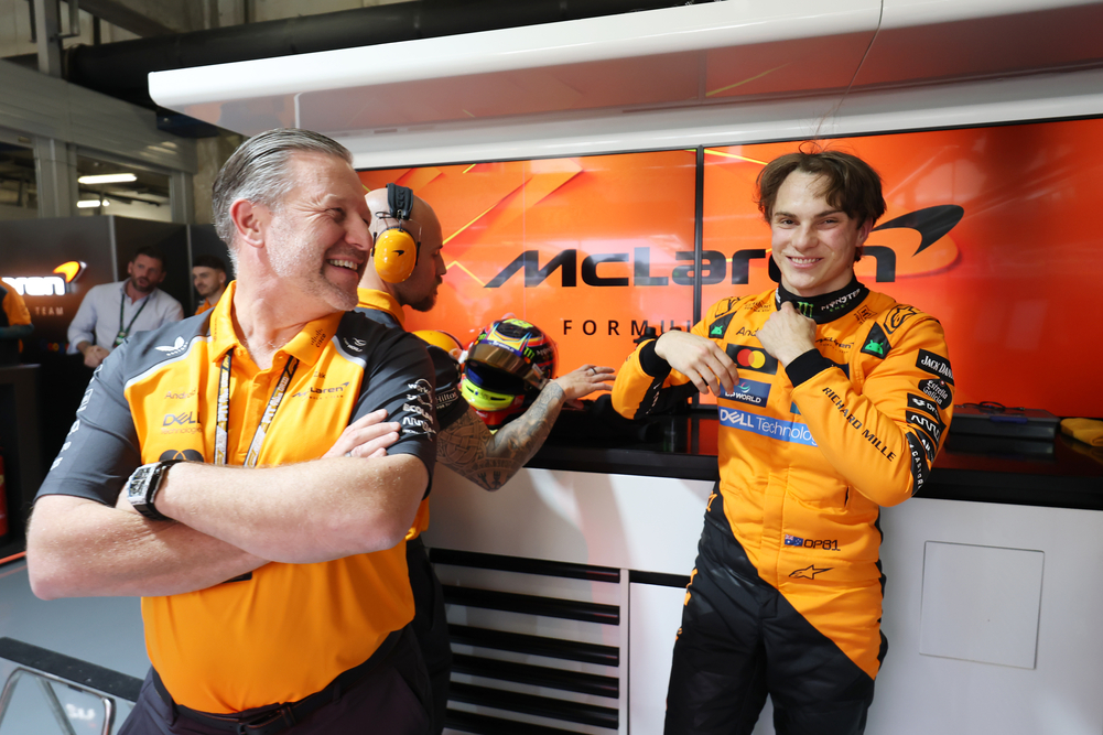 McLaren F1 CEO Zak Brown and driver Oscar Piastri