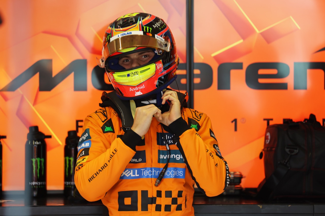Oscar Piastri of Australia and McLaren prepares to drive in the garage during qualifying ahead of the F1 Grand Prix of Emilia-Romagna at Autodromo Internazionale Enzo e Dino Ferrari