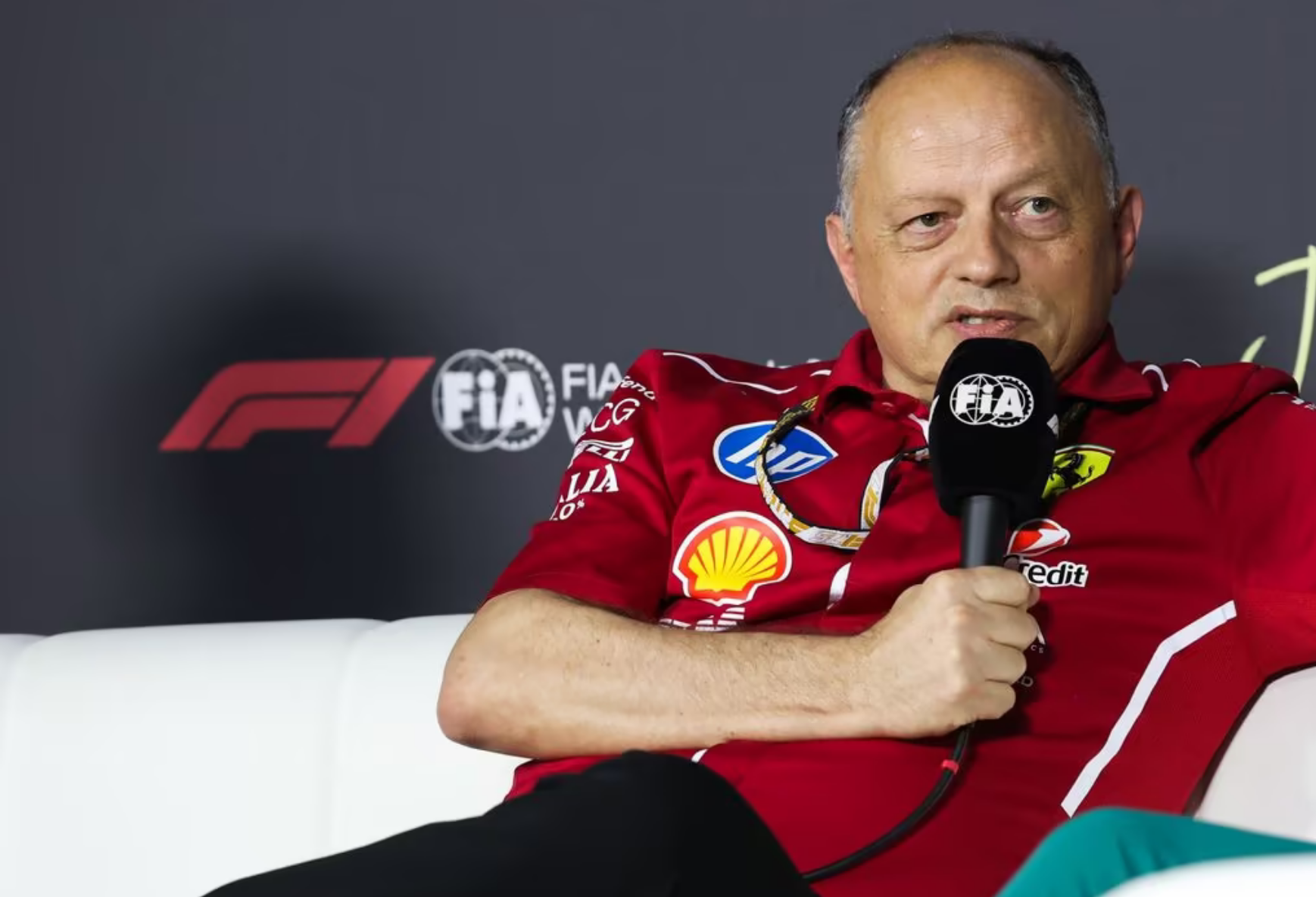 Ferrari team principal Fred Vasseur during a press conference at F1 Saudi Arabian GP