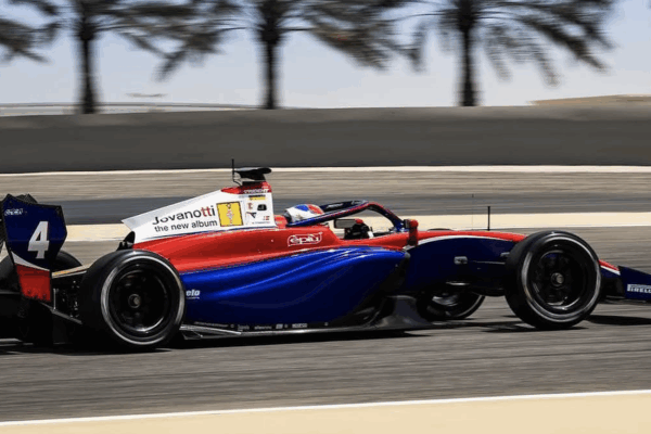 Noah Strømsted driving for Trident in Formula 3 ahead of the Imola GP