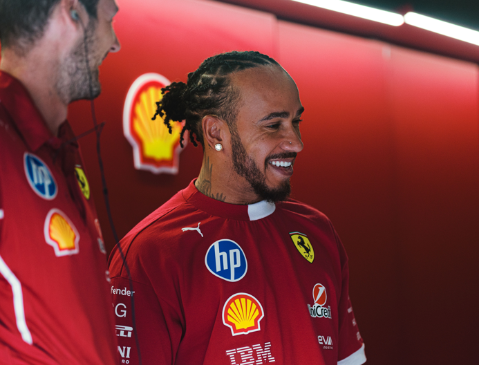 Scuderia Ferrari's Lewis Hamilton before his qualifying session at the F1 Austrian GP