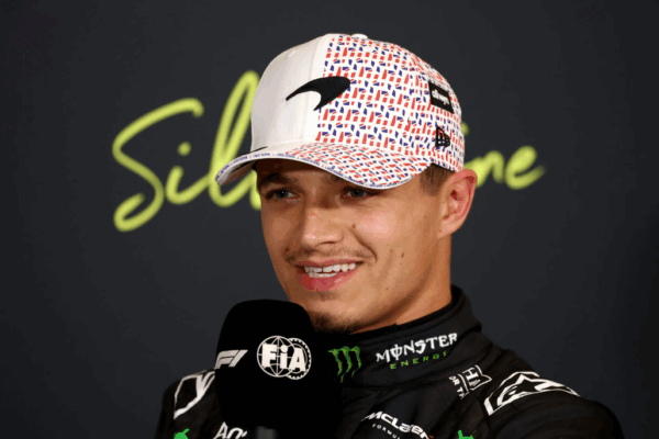 Lando Norris after qualifying at the 2025 F1 British Grand Prix