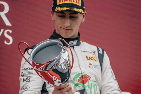 Mari Boya wins the F3 British GP Feature Race