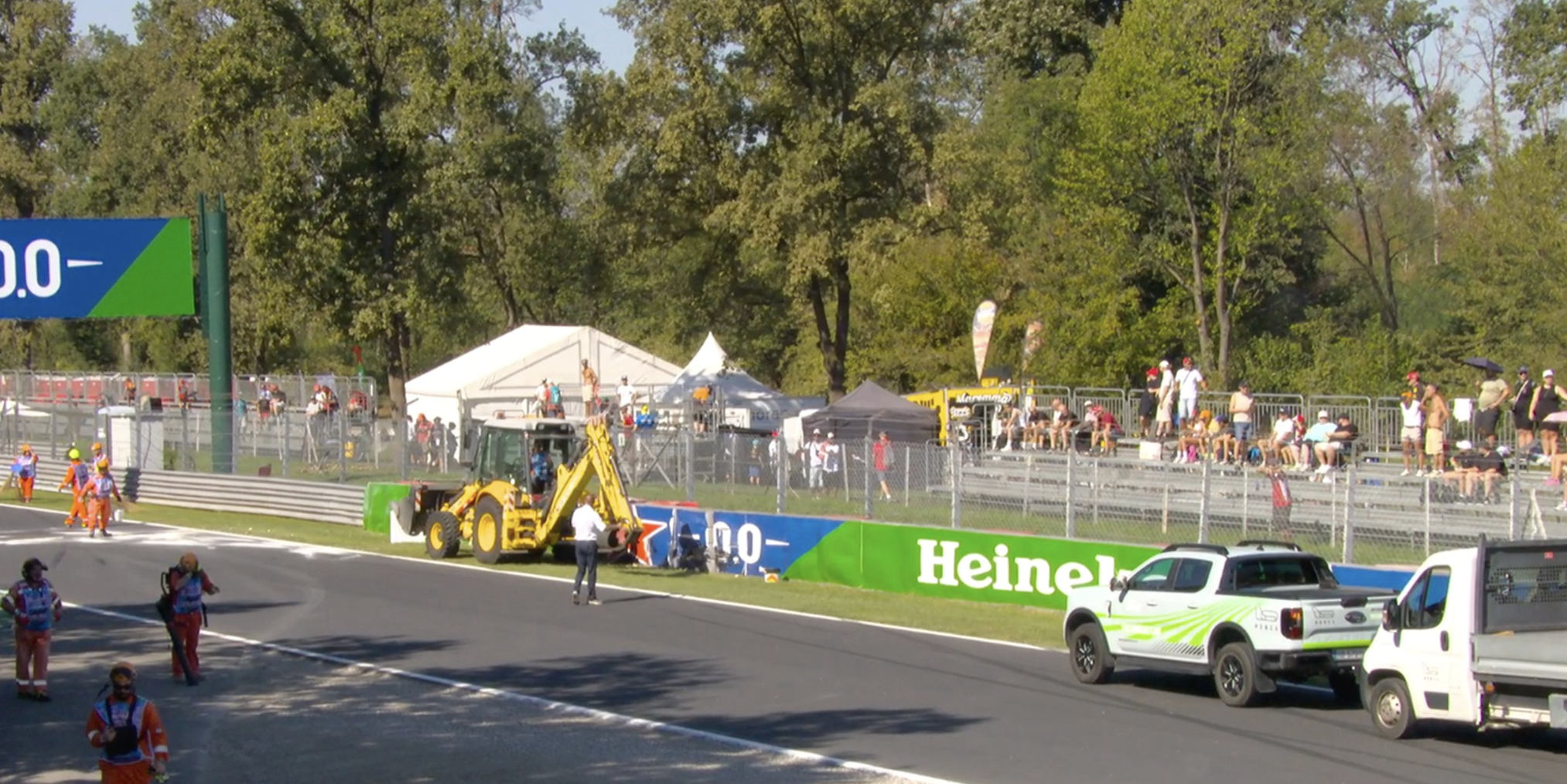 Dunne tops F2 Free Practice at the Italian GP from Goethe and Varrone after Herta’s Lesmo crash ends the session early.