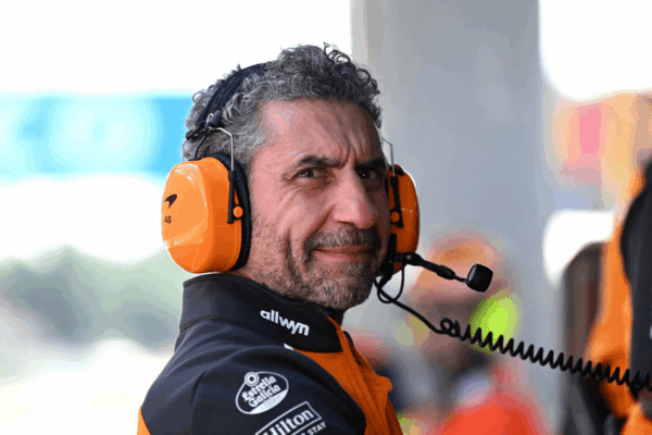 McLaren team principal Andrea Stella on the pitwall ahead of the F1 Italian GP 2025