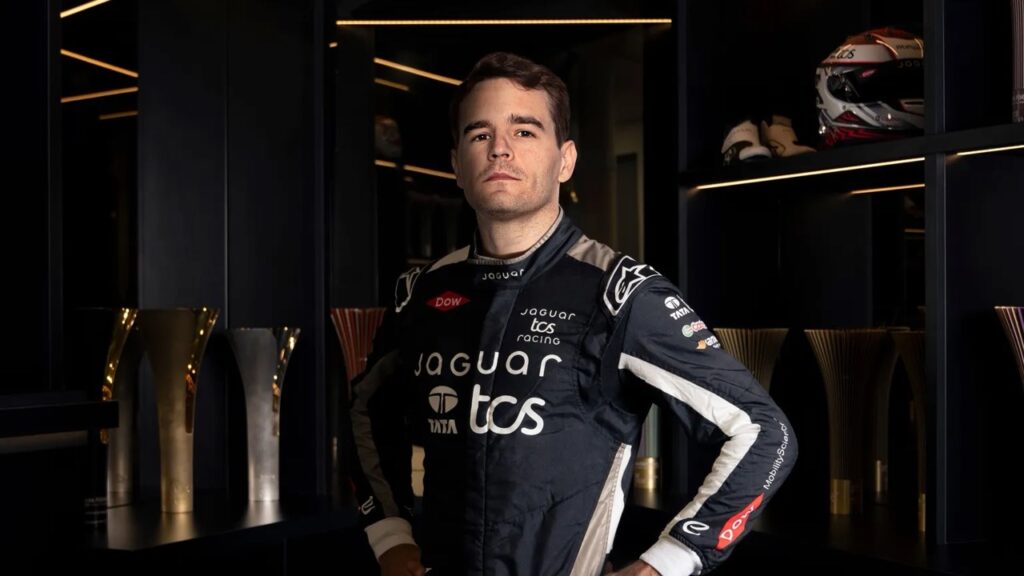 Tom Dillmann in Jaguar TCS Racing race suit