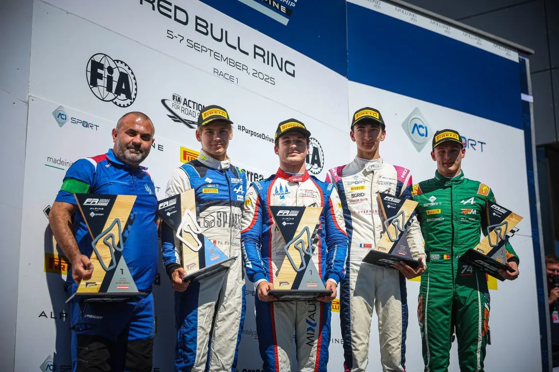 Race 1 podium, 2025 FRECA, Spielberg