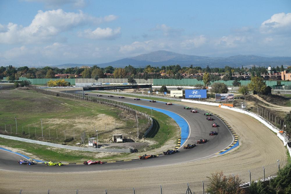 Formula E drivers at Circuito del Jarama ahead of round 6 at the Madrid E-Prix of the 2025/2026 Formula E season.