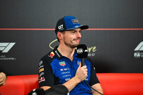 Red Bull's Max Verstappen after winning the 2026 F1 Singapore GP.