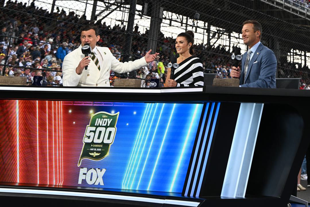 Will Buxton, Danica Patrick, and Townsend Bell anchoring Fox's coverage of the 2025 Indianapolis 500