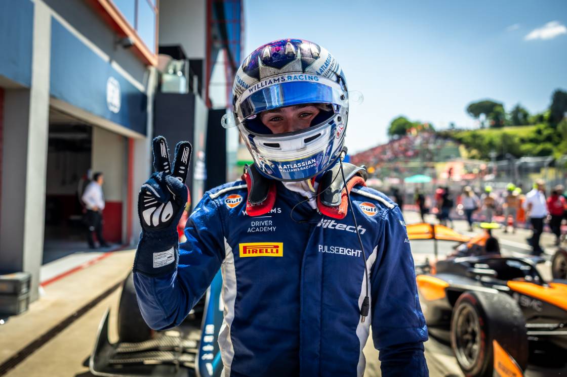 Luke Browning after P2 finish at the F2 Imola GP.