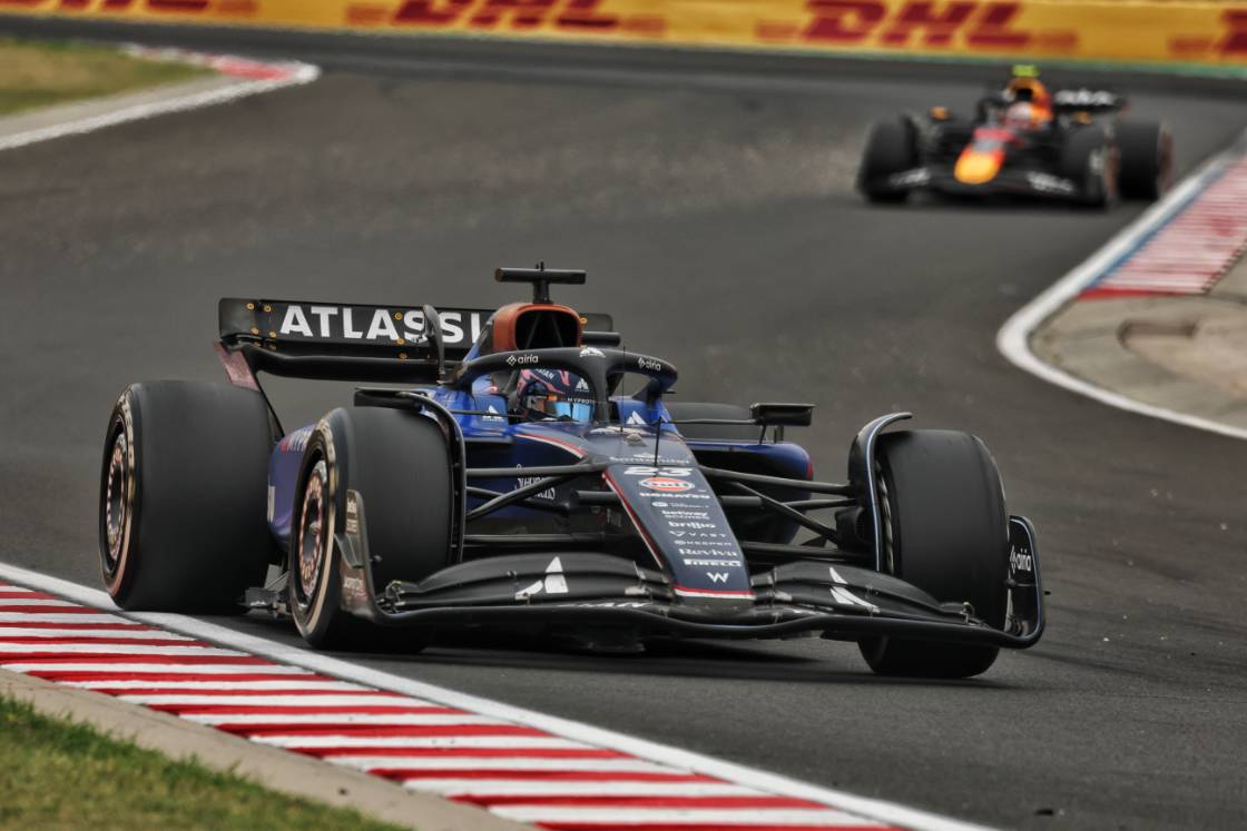 Disappointed Albon on track during a difficult 2025 Hungarian GP
