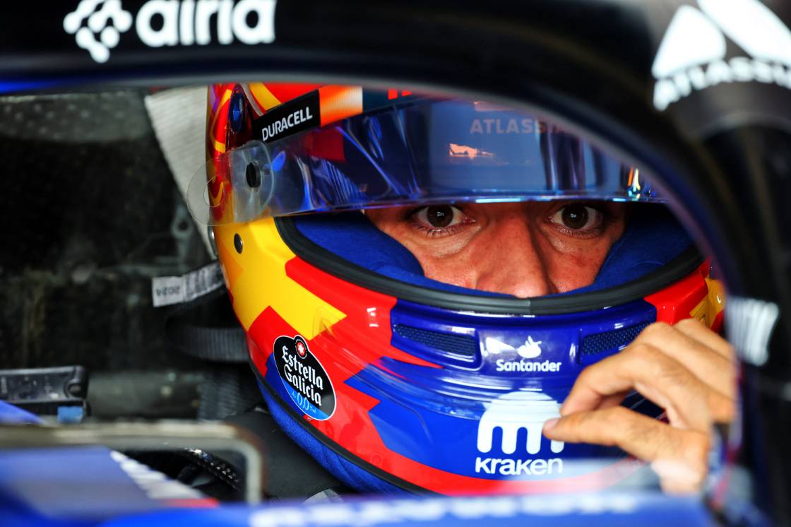 Carlos Sainz will start Sunday’s F1 Azerbaijan GP from the front row, after delivering his best qualifying performance in Williams colours.