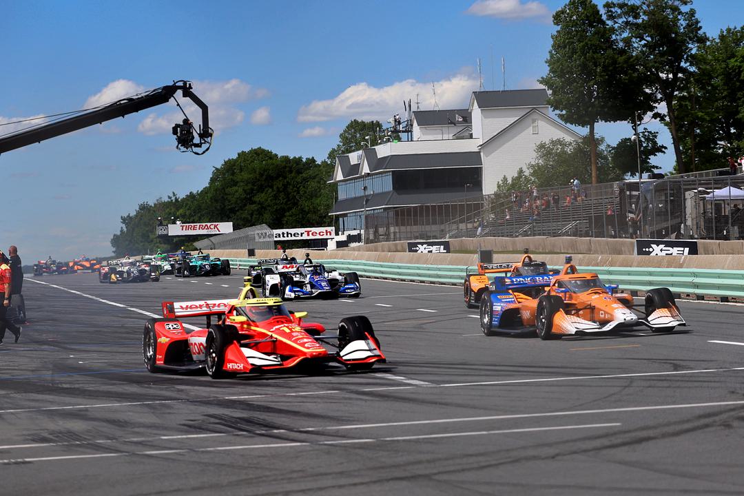 David Malukas and Scott Dixon on track at Road America