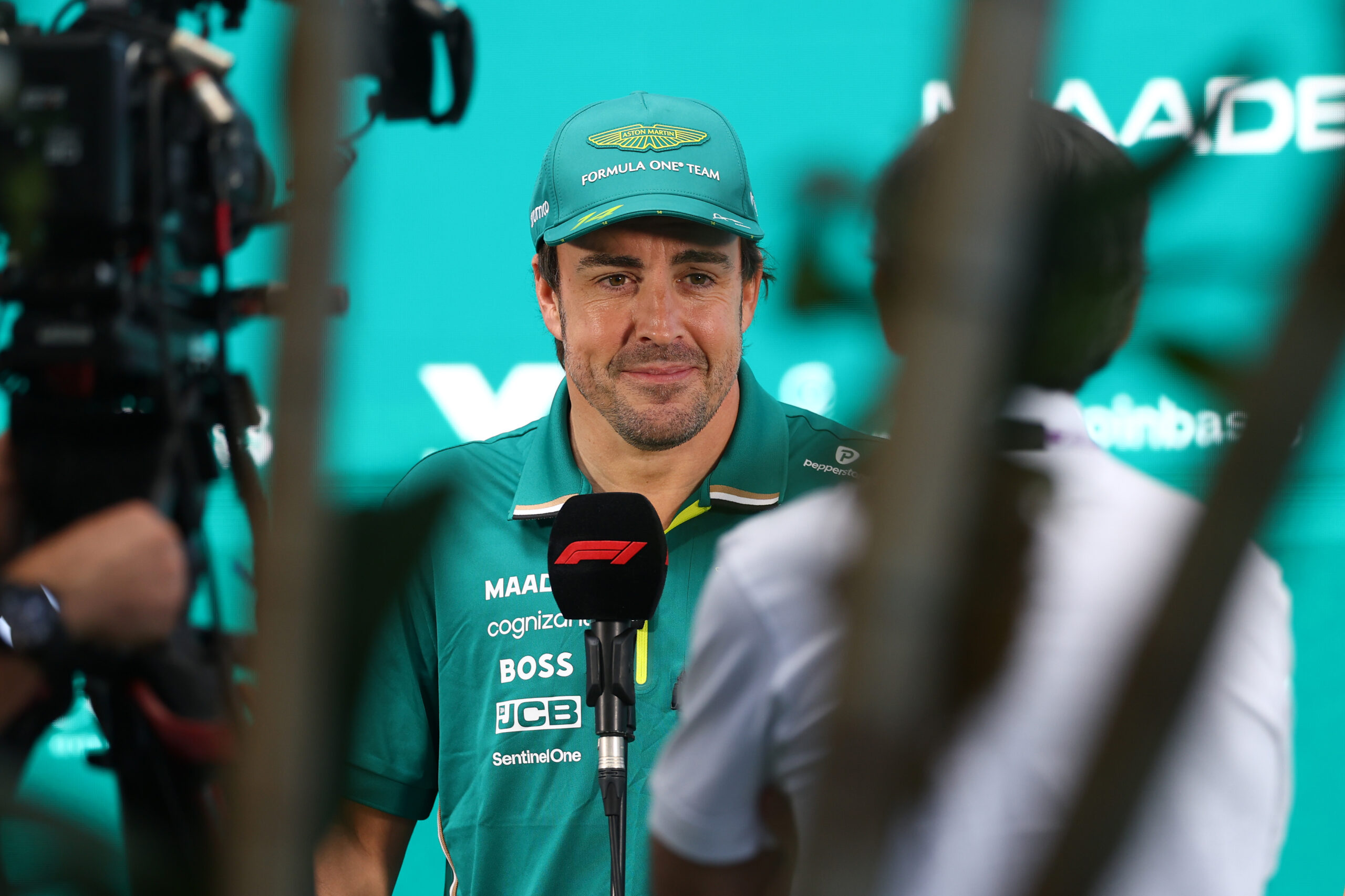 Aston Martin Driver Fernando Alonso speaking to media ahead of F1 2025 Miami GP