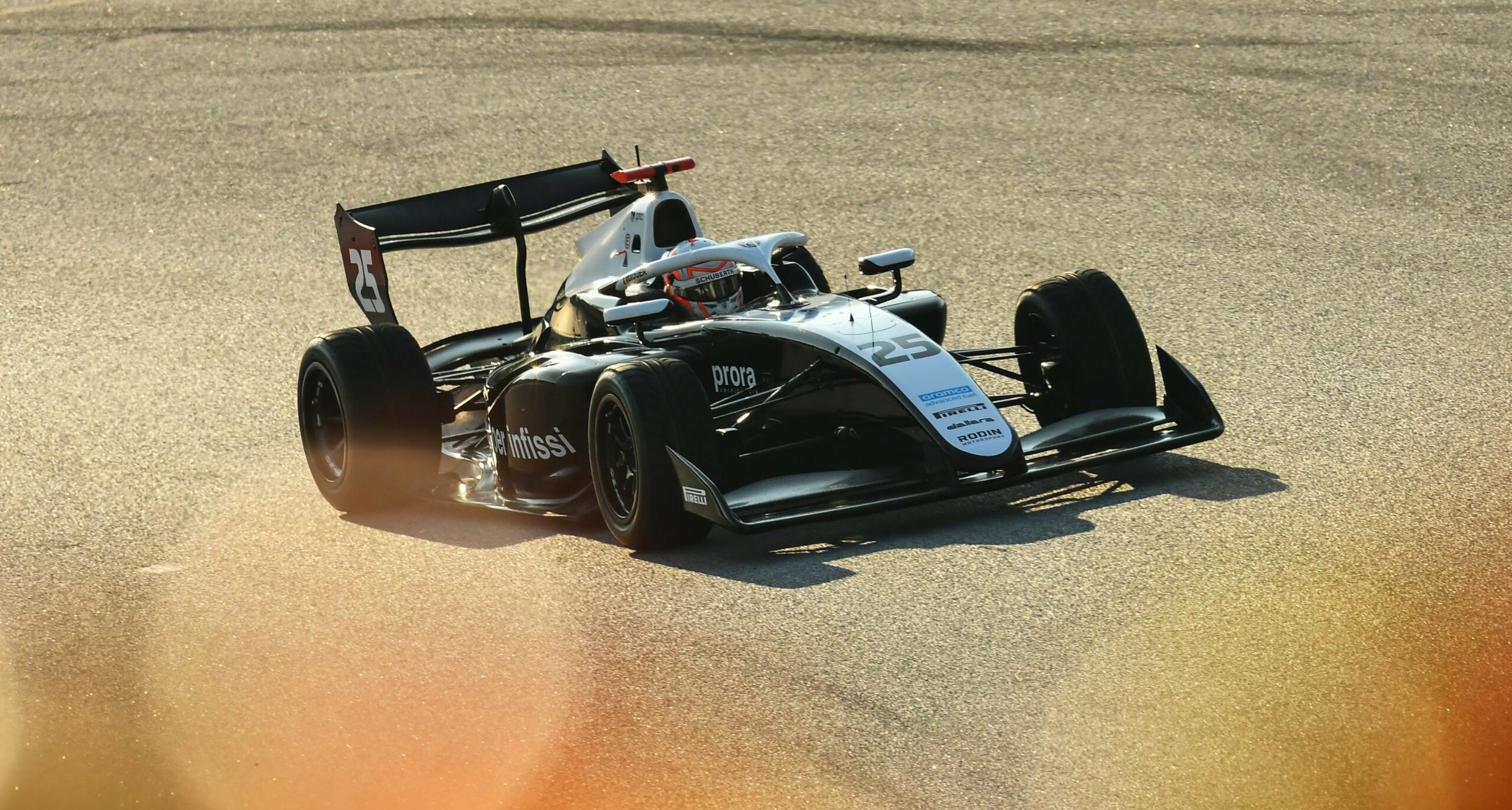 Brando Badoer in his new Rodin Motorsport car after switching to the team for the F3 2026 season.